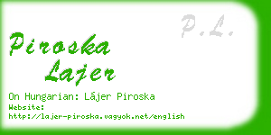 piroska lajer business card